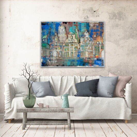 Kunstdruck "Salzstadt Lüneburg blau" - Ansicht 9