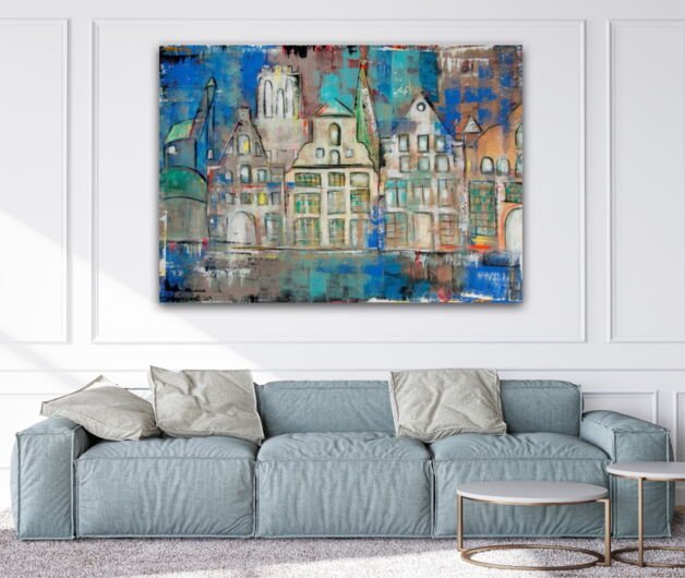Kunstdruck "Salzstadt Lüneburg blau" - Ansicht 11