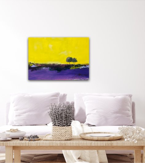Kunstdruck "Sommerlicher Spaziergang in der Lüneburger Heide" - Ansicht 2