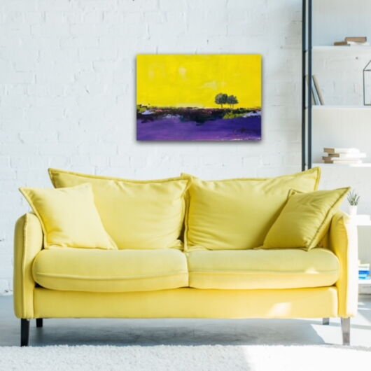 Kunstdruck "Sommerlicher Spaziergang in der Lüneburger Heide" - Ansicht 3