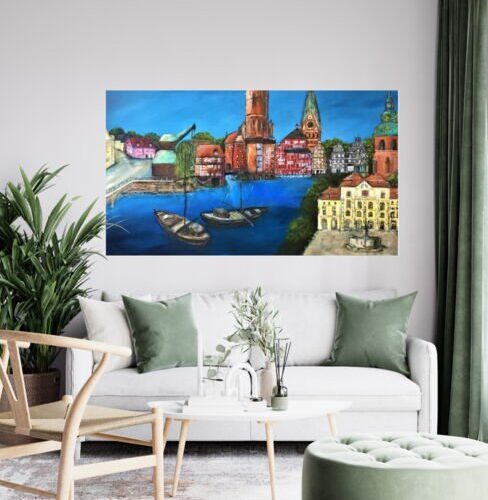 Kunstdruck "Kleine Stadtführung Lüneburg" - Ansicht 1
