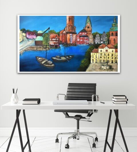 Kunstdruck "Kleine Stadtführung Lüneburg" - Ansicht 2