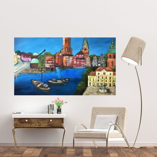 Kunstdruck "Kleine Stadtführung Lüneburg" - Ansicht 3