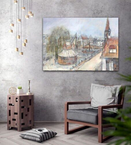 Kunstdruck "Stintnebel Lüneburg" - Ansicht 1