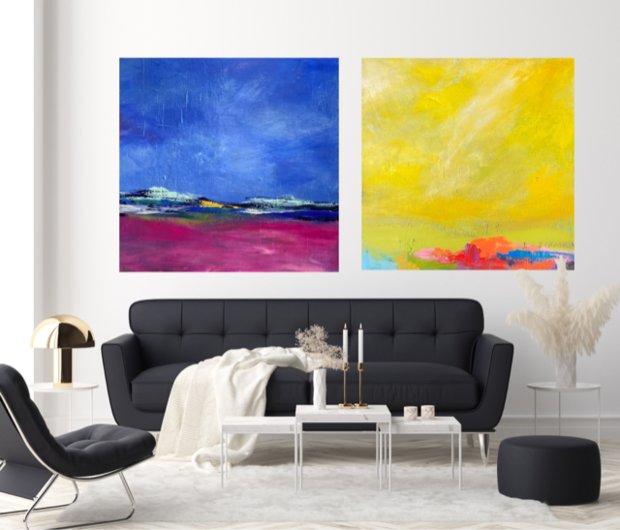 Kunstdruck "Stürmischer Tag am Meer" - Ansicht 1