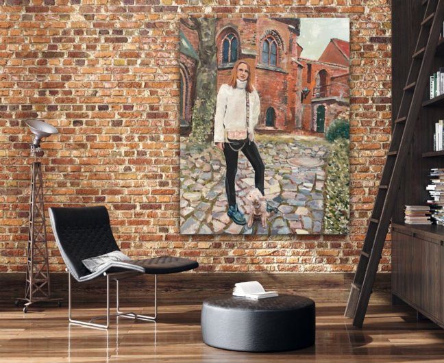 Kunstdruck "Sylvie vor der Lüneburger St. Michaeliskirche" - Ansicht 2