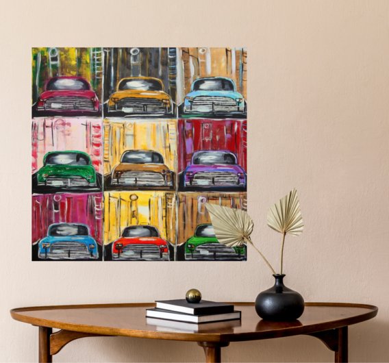Kunstdruck "Tiefgarage / Oldtimer-Liebe" - Ansicht 4