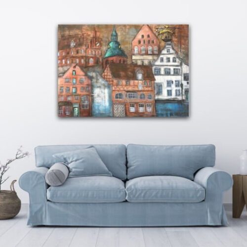 Kunstdruck "Übernachtung in Lüneburg / Altstadt Lüneburg" - Ansicht 1