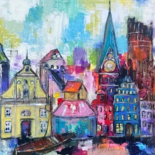 4 quadratische Lüneburg-Motive als Mini-Drucke & 4 Kunstpostkarten im Paket 2 - Ansicht 1