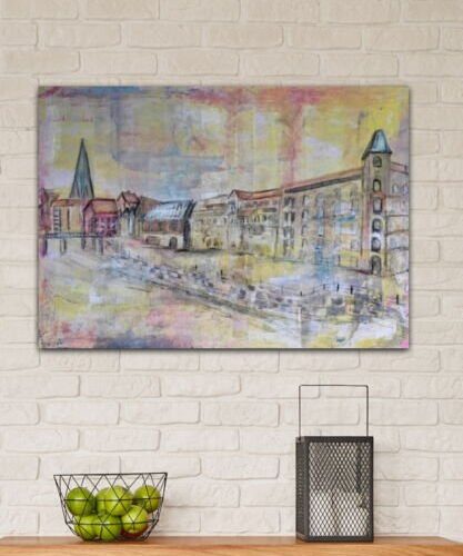 Kunstdruck "Viskulenhof Lüneburg Brückenansicht" - Ansicht 1