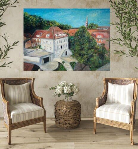 Kunstdruck "Wyndberg Lüneburg mit Blick über die Dächer" - Ansicht 1