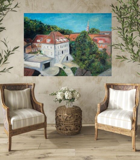 Kunstdruck "Wyndberg Lüneburg mit Blick über die Dächer" - Ansicht 1