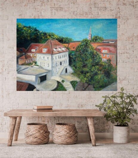 Kunstdruck "Wyndberg Lüneburg mit Blick über die Dächer" - Ansicht 2