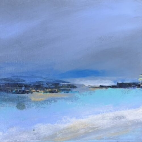 Kunstdruck "Coming Home - Winter" - Motiv 4 aus der 4er Serie in Blau-Tönen