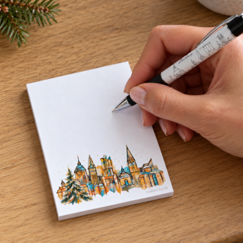 10 x Notizblock Lüneburg-Weihnachtsmotiv - sehr schön für Adventskalender 🎄